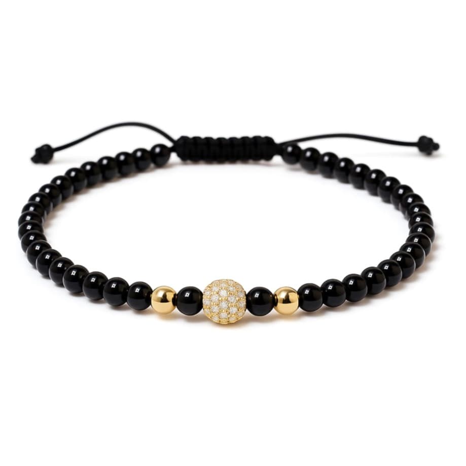 Гривна с черен конец и оникс