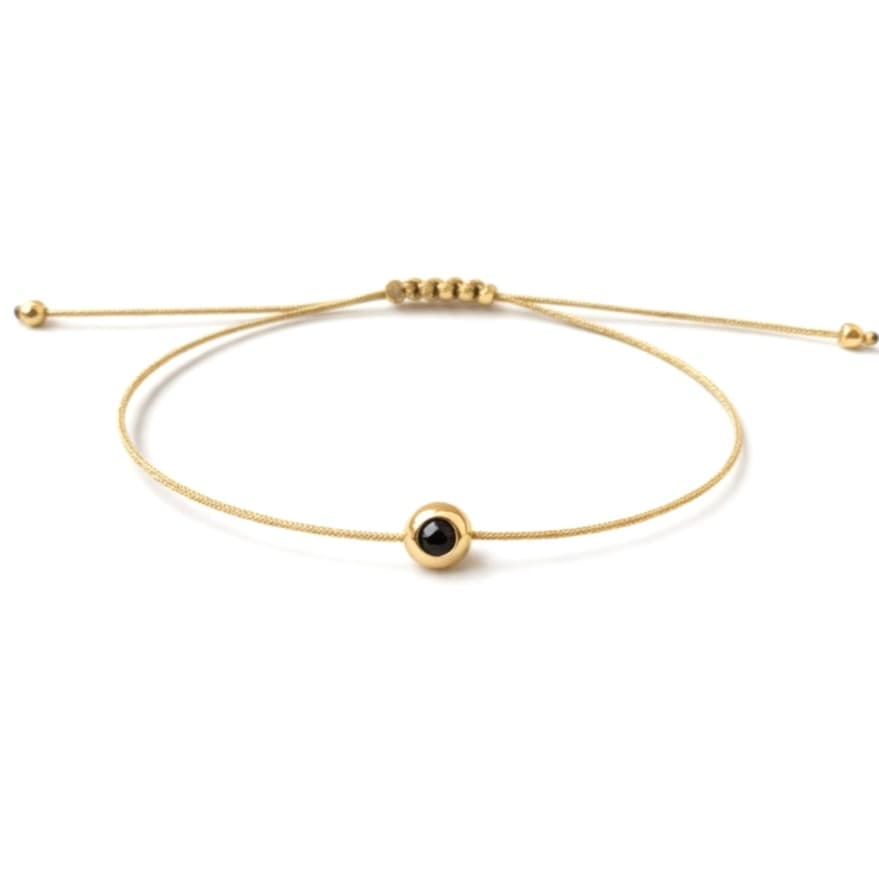 Гривна със златен конец и естествен сапфир