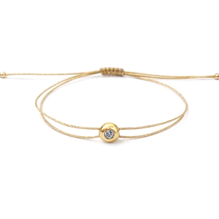 Гривна със златен конец и жълто злато с диамант