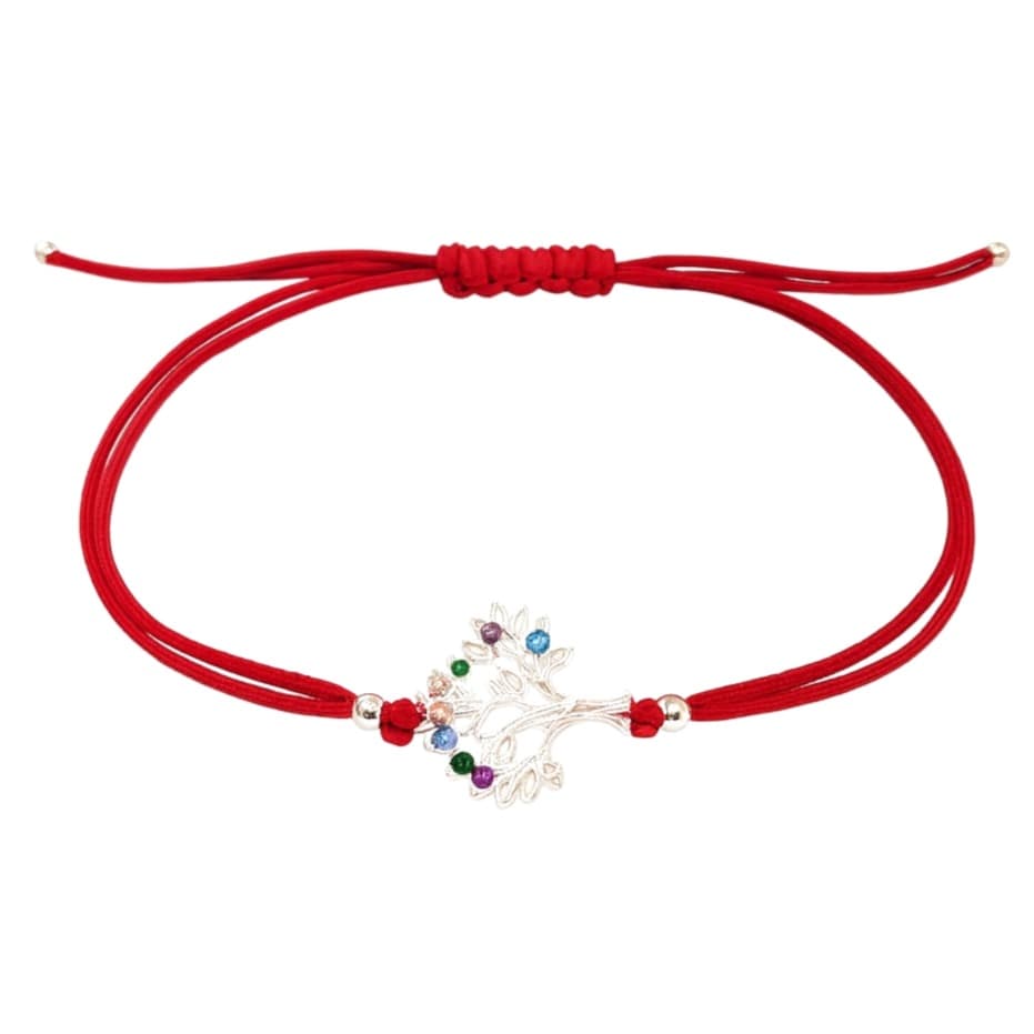 Гривна с червен конец и талисман "Дървото на живота"