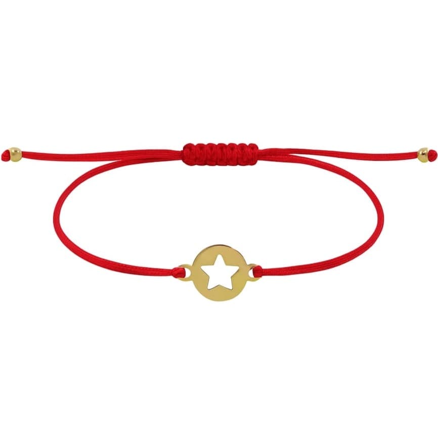 Гривна с червен конец и златна звезда